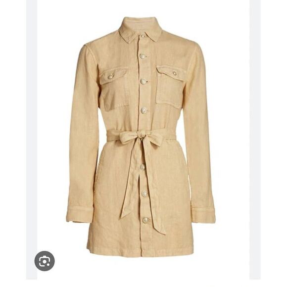 L'Agence Samantha Belted Safari Utilitarian Jacket in Taupe Size Small NWT - Picture 10 of 10